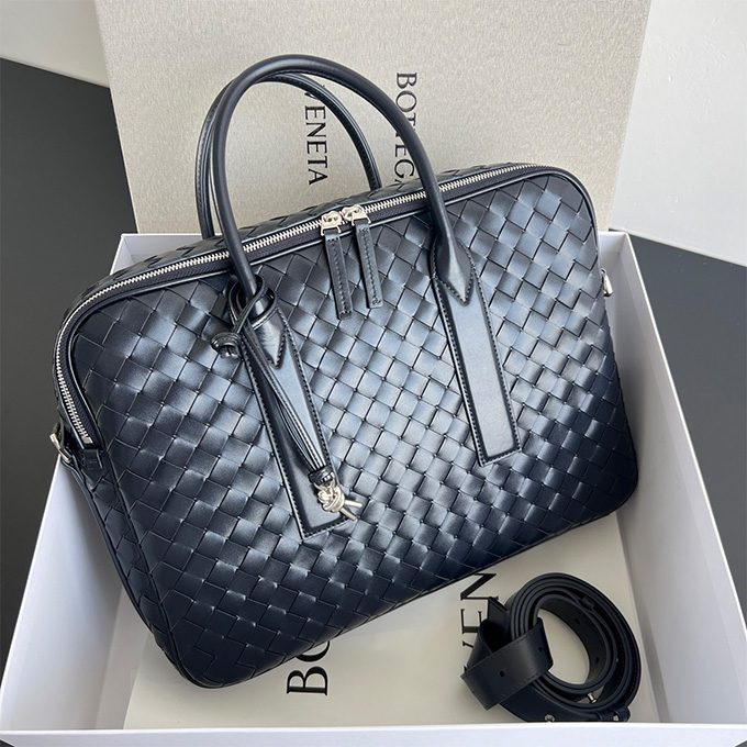 bottega veneta getaway intreccio leather briefcase #766361